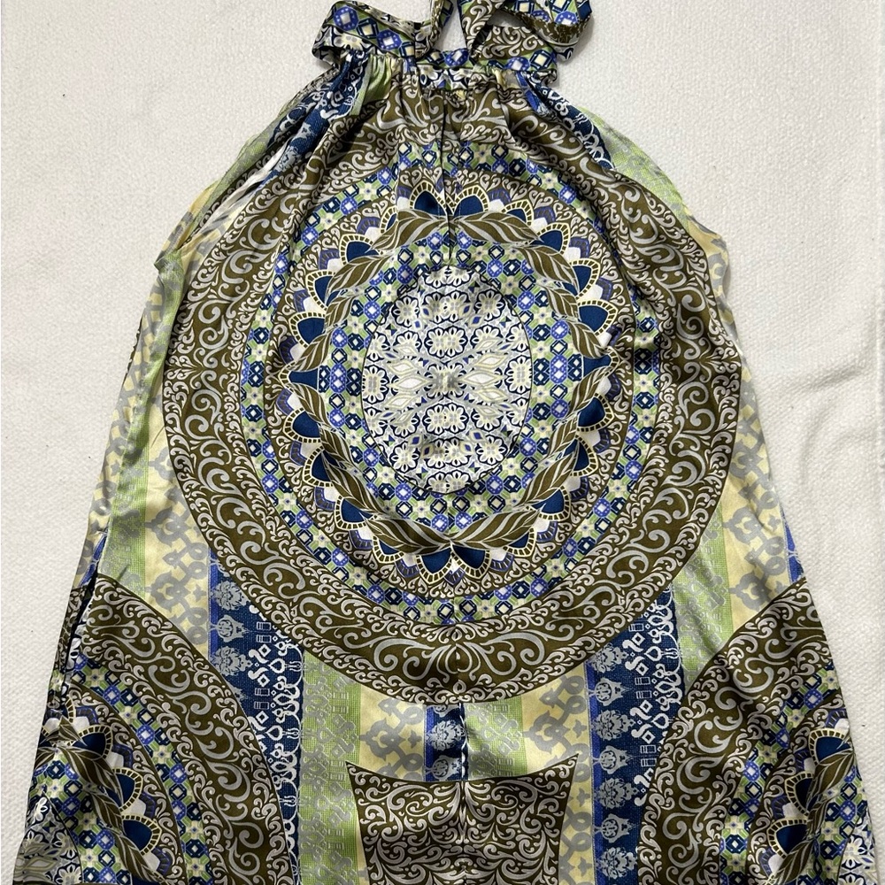 Bohemian Patterned Halter Dress